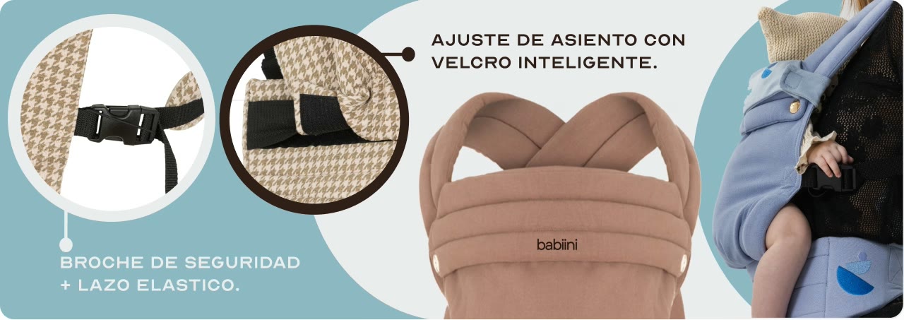 Babero removible y posición M ergonómica certificada